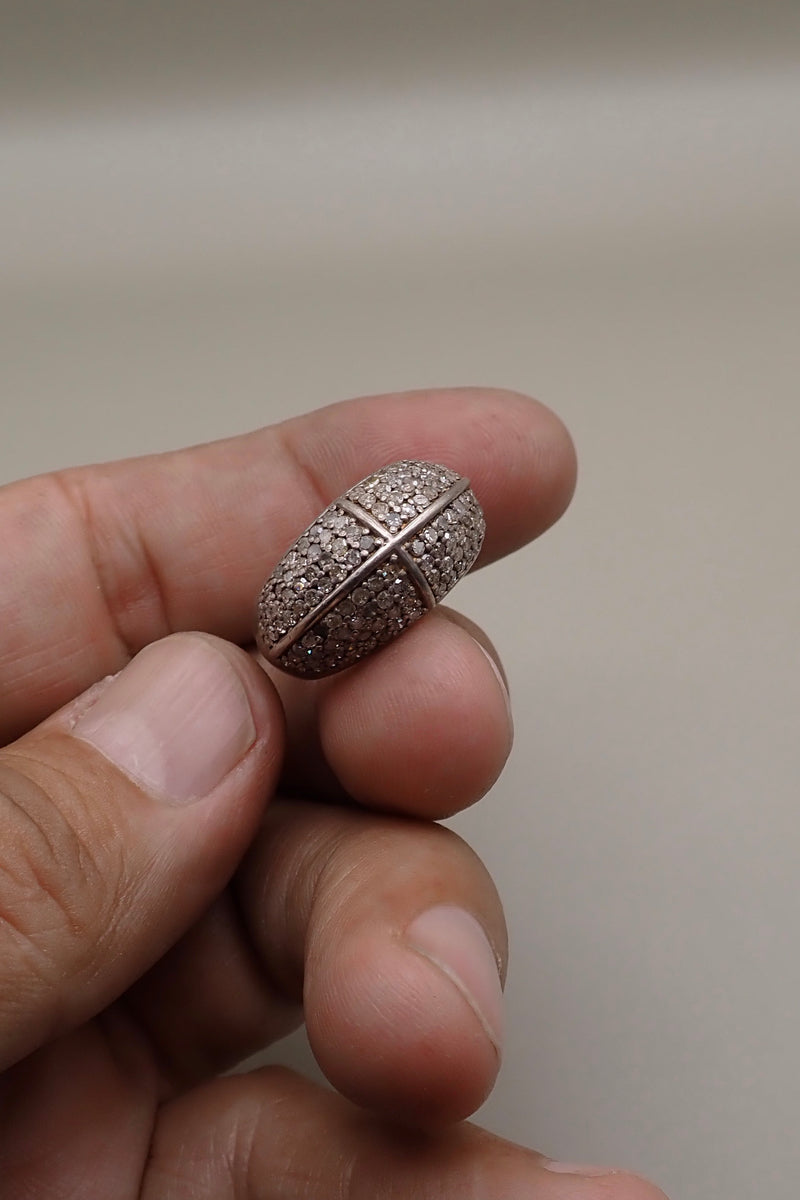 DOME CROSS DIAMONDS RING