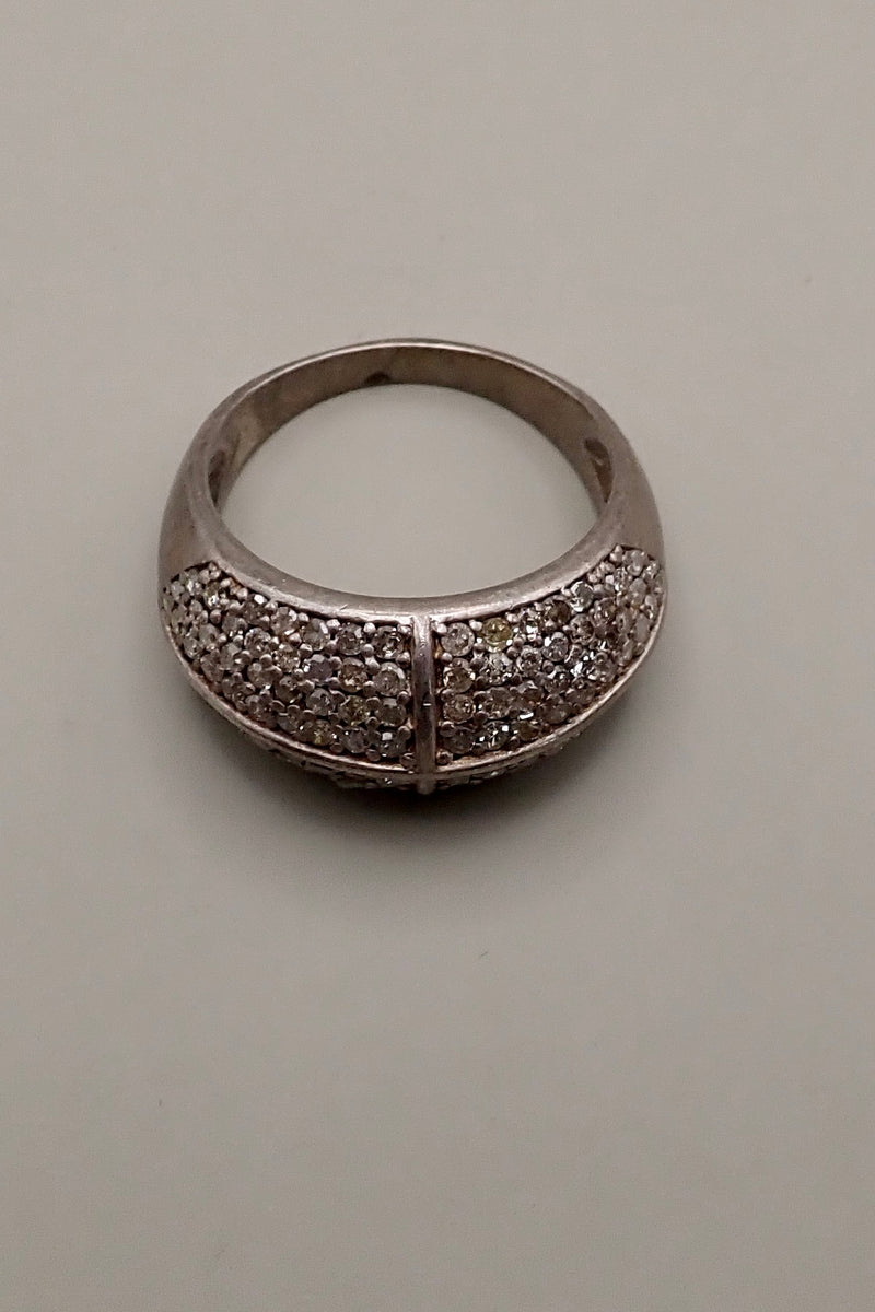 DOME CROSS DIAMONDS RING