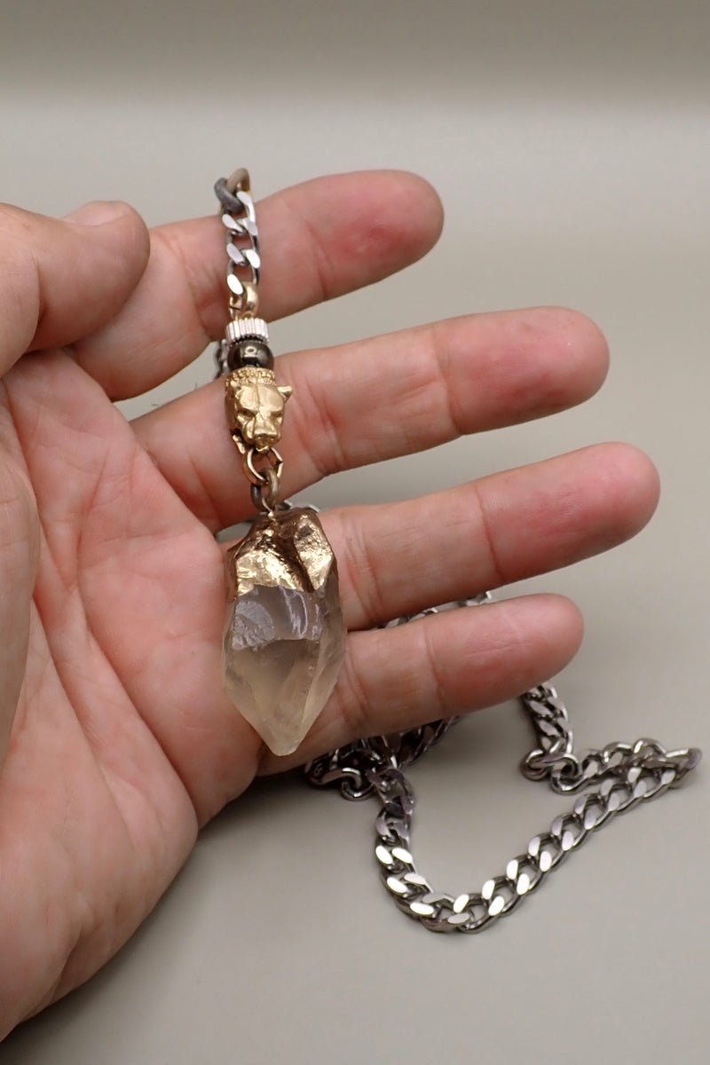 ROCK CRYSTAL LION NECKLACE II