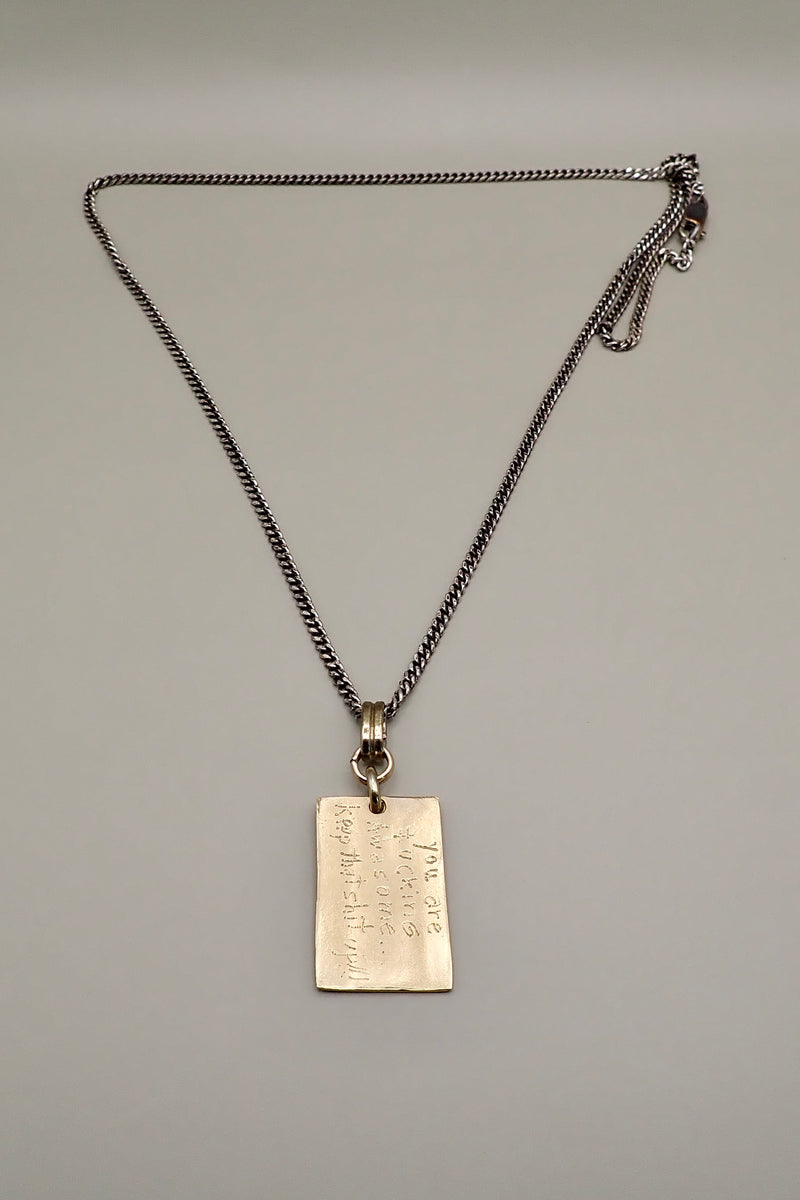 QUOTE DOG TAG NECKLACE