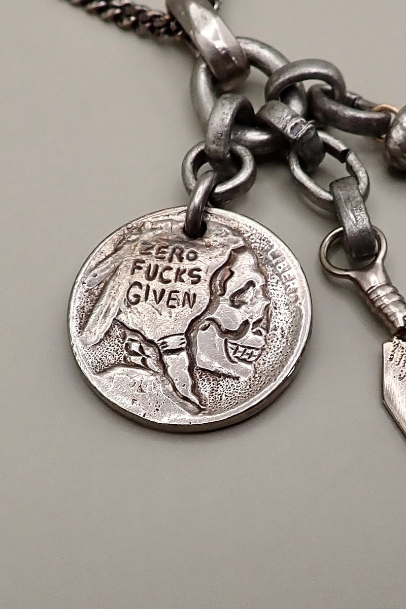 SKULL & FEATHER PENDANT