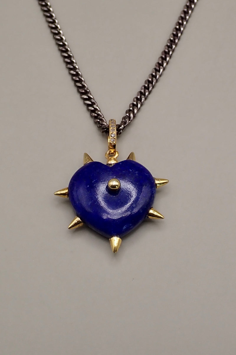 HEART & SIKES PENDANT NECKLACE