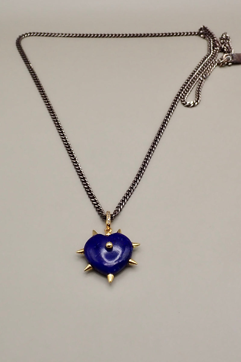 HEART & SIKES PENDANT NECKLACE