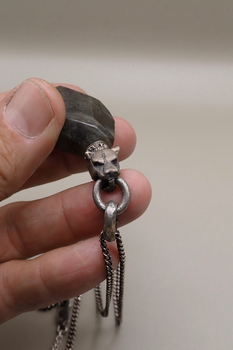 LION HEAD LABRADORITE NECKLACE