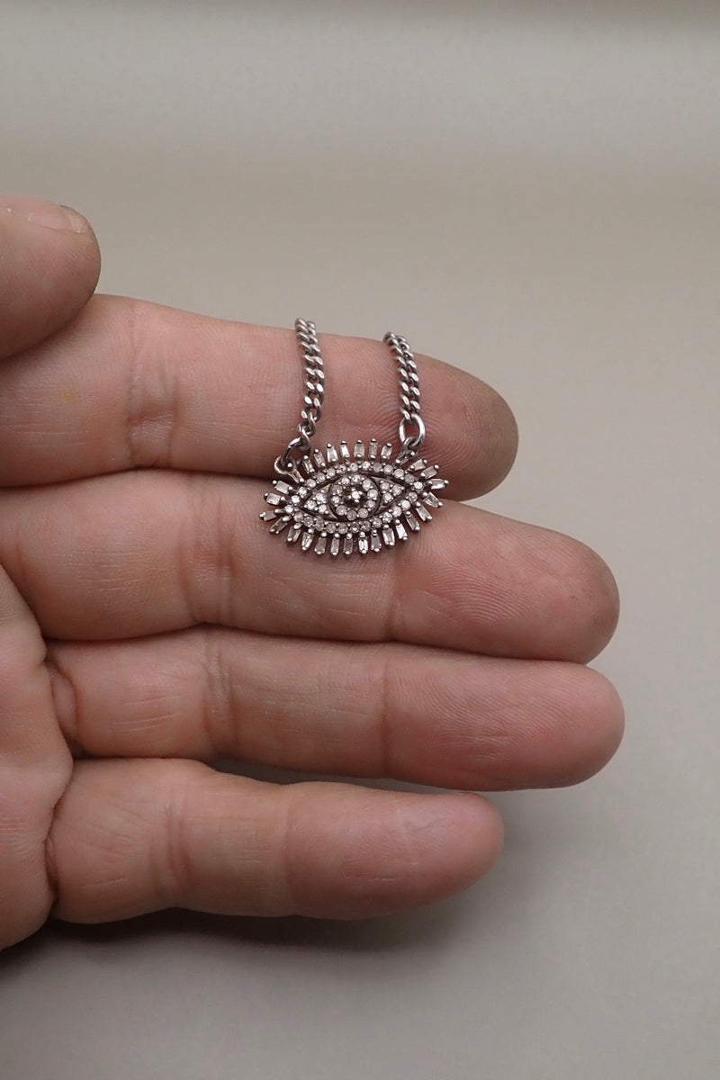 DIAMONDS EVIL EYE PENDANT-Only 2 left in stock