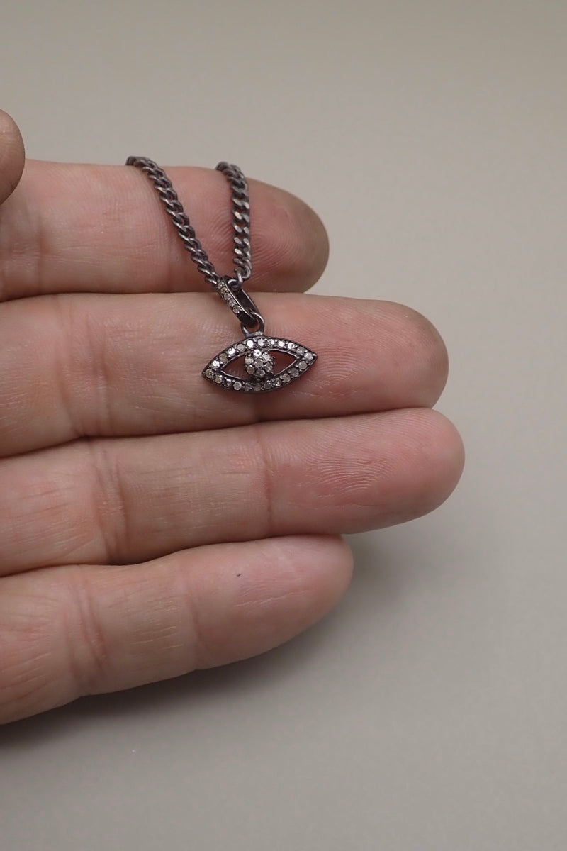 DIAMONDS EVIL EYE PENDANT
