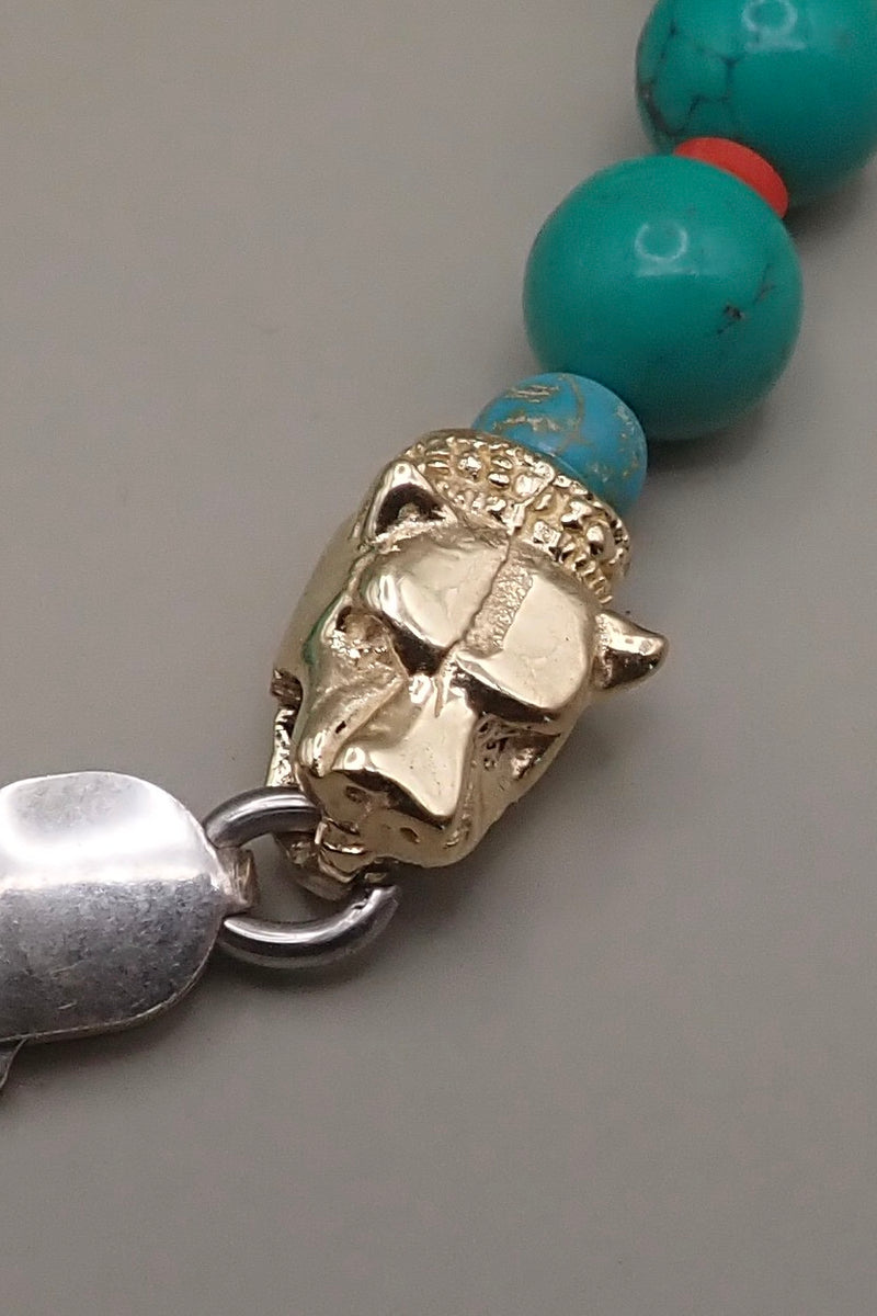 LION HEADS TURQUOISE BRACELET