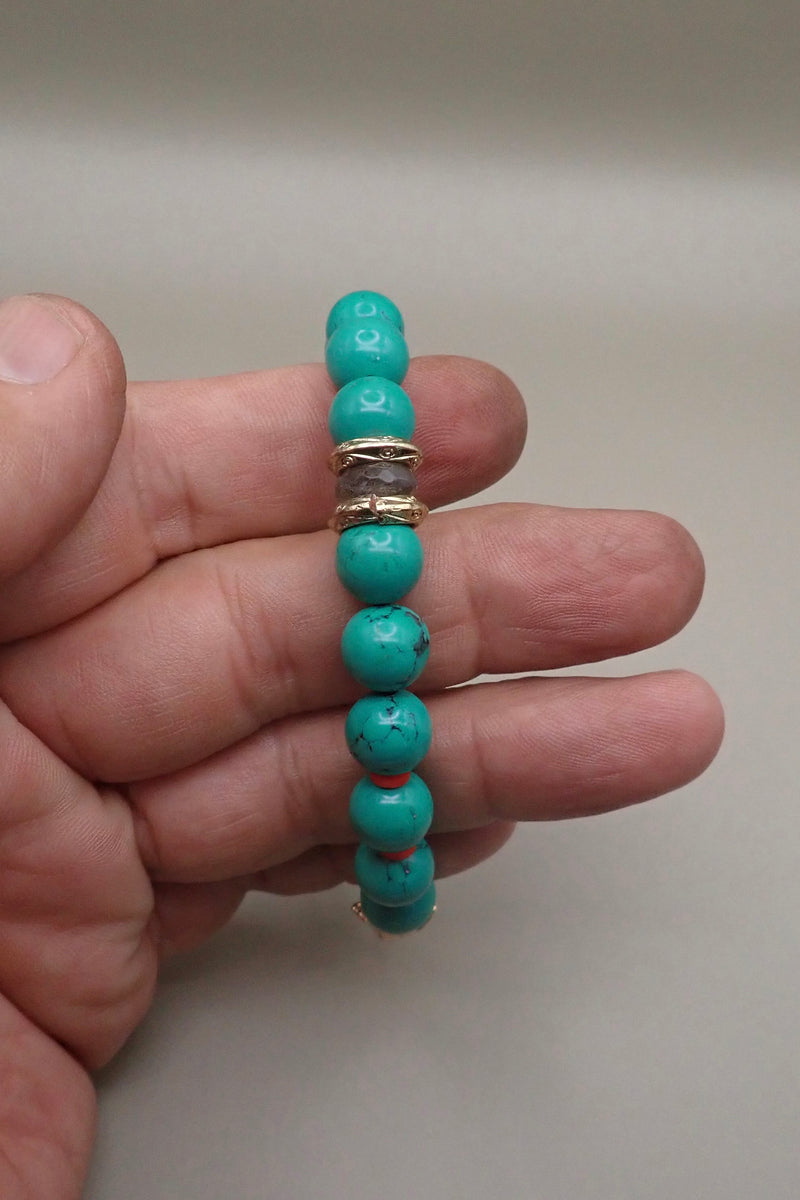 LION HEADS TURQUOISE BRACELET