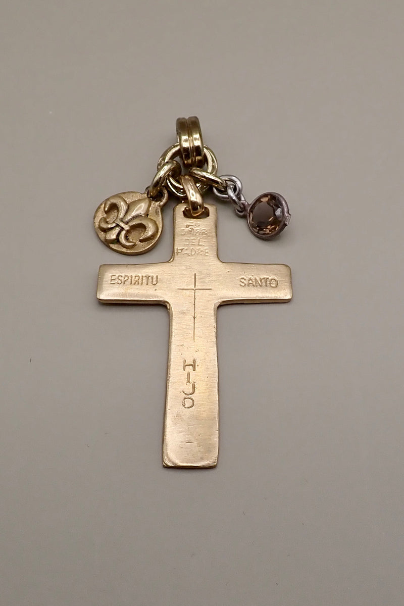 ENGRAVED CROSS & MEDAL PENDANT