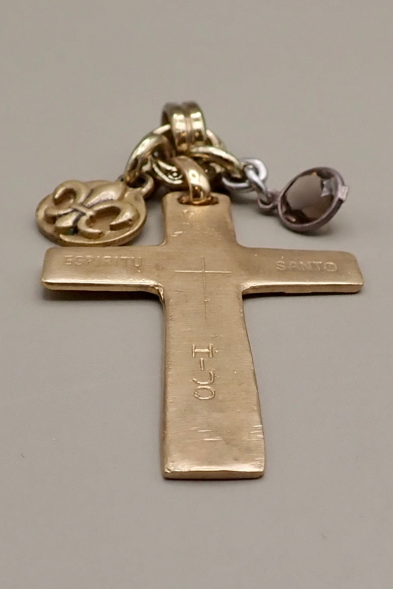 ENGRAVED CROSS & MEDAL PENDANT