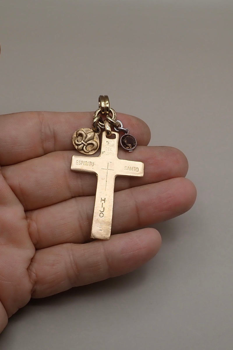 ENGRAVED CROSS & MEDAL PENDANT