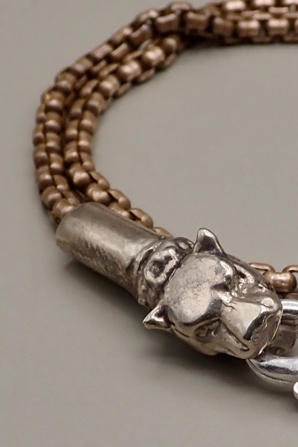 DOUBLE WRAP LION HEADS BRACELET