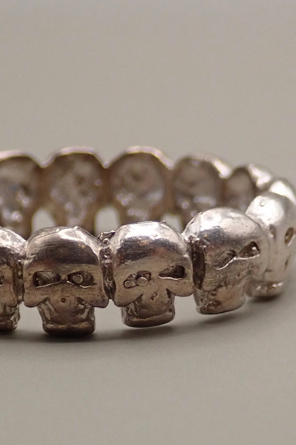 SILVER SKULL BAND RING - LIMITED STOCK
