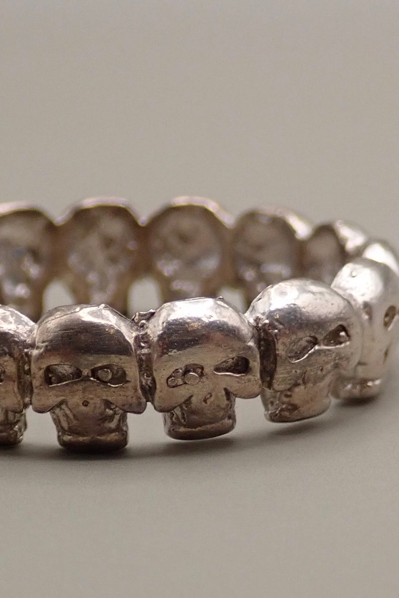 SILVER SKULL BAND RING - LIMITED STOCK