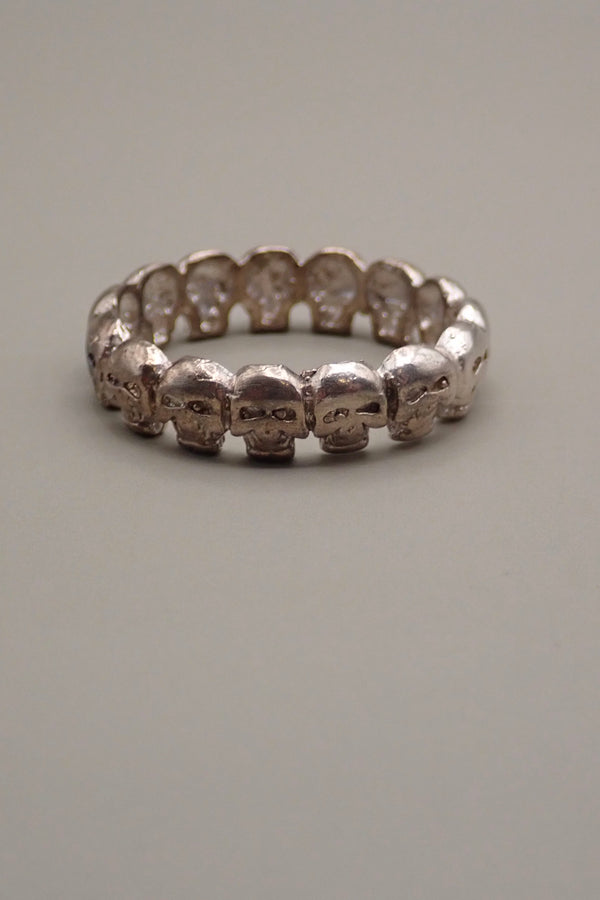 SILVER SKULL BAND RING - LIMITED STOCK