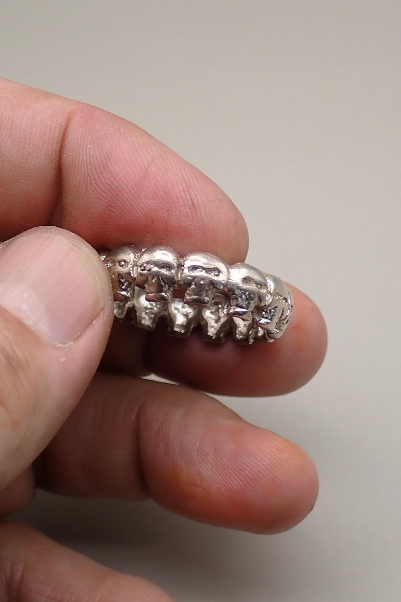 SILVER SKULL BAND RING - LIMITED STOCK