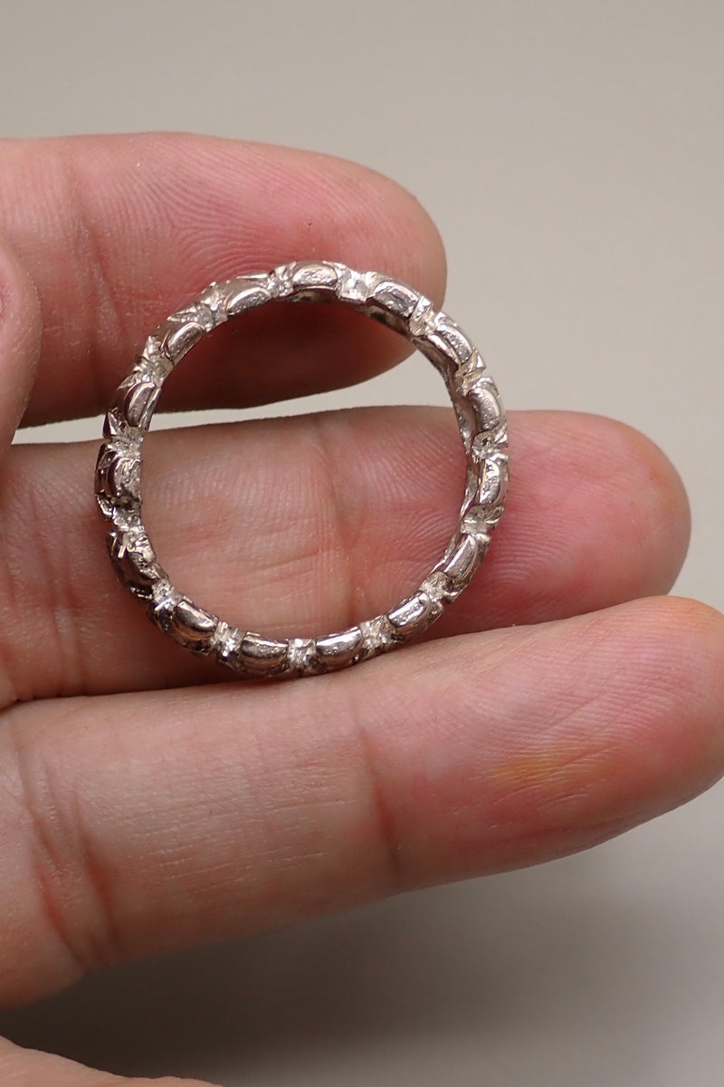 SILVER SKULL BAND RING - LIMITED STOCK