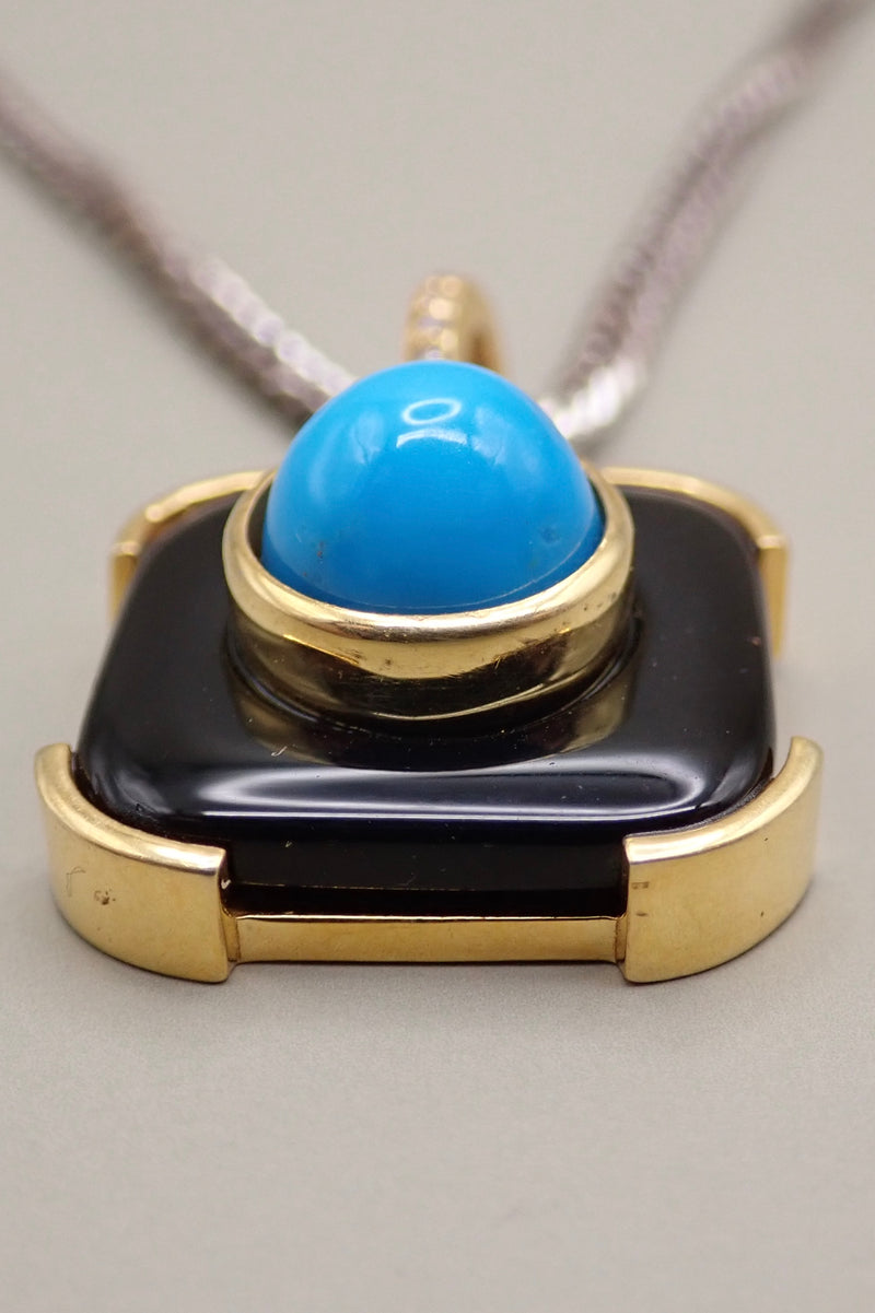 TURQUOISE DIAMOND PENDANT