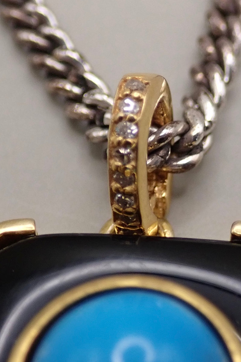 TURQUOISE DIAMOND PENDANT