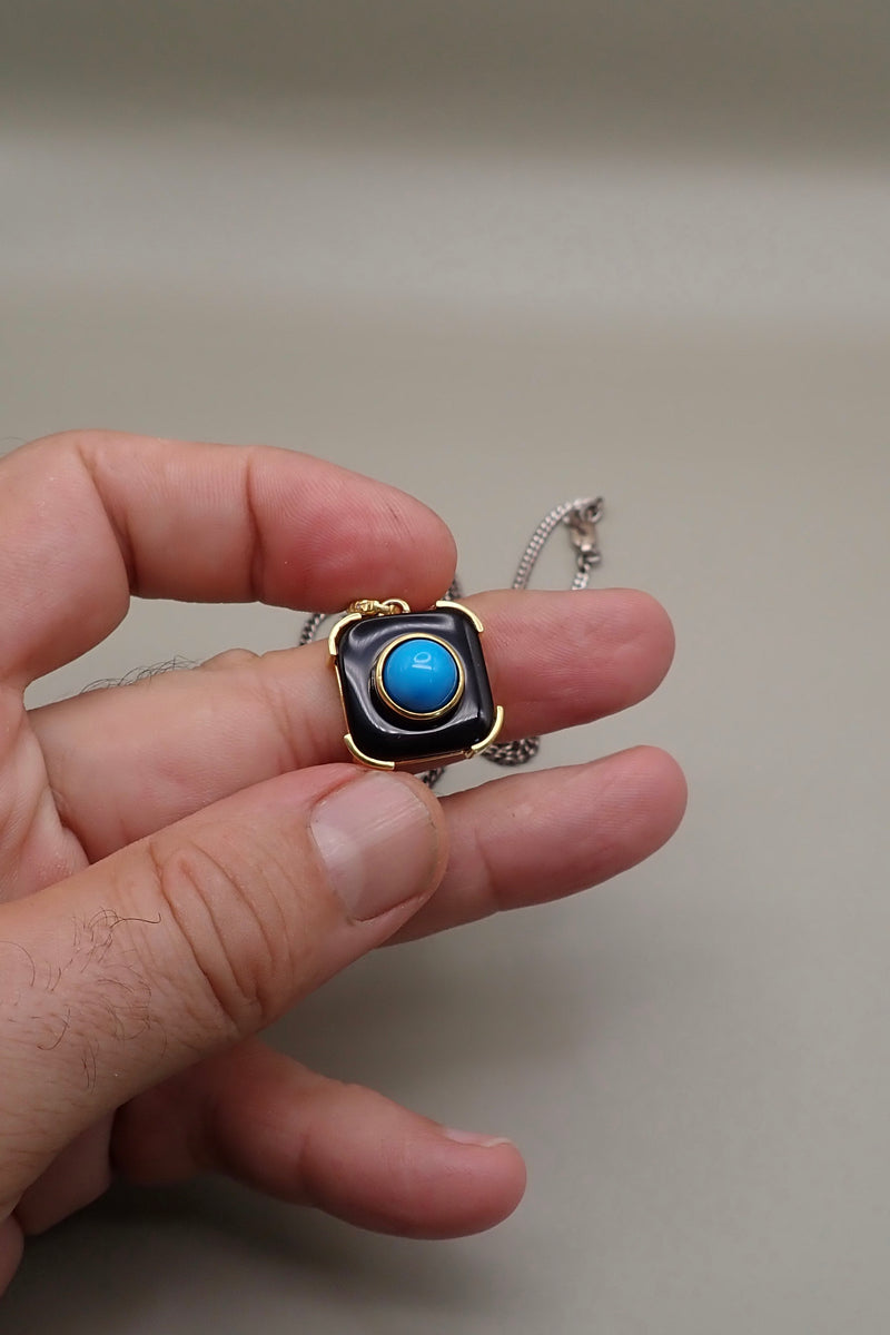 TURQUOISE DIAMOND PENDANT