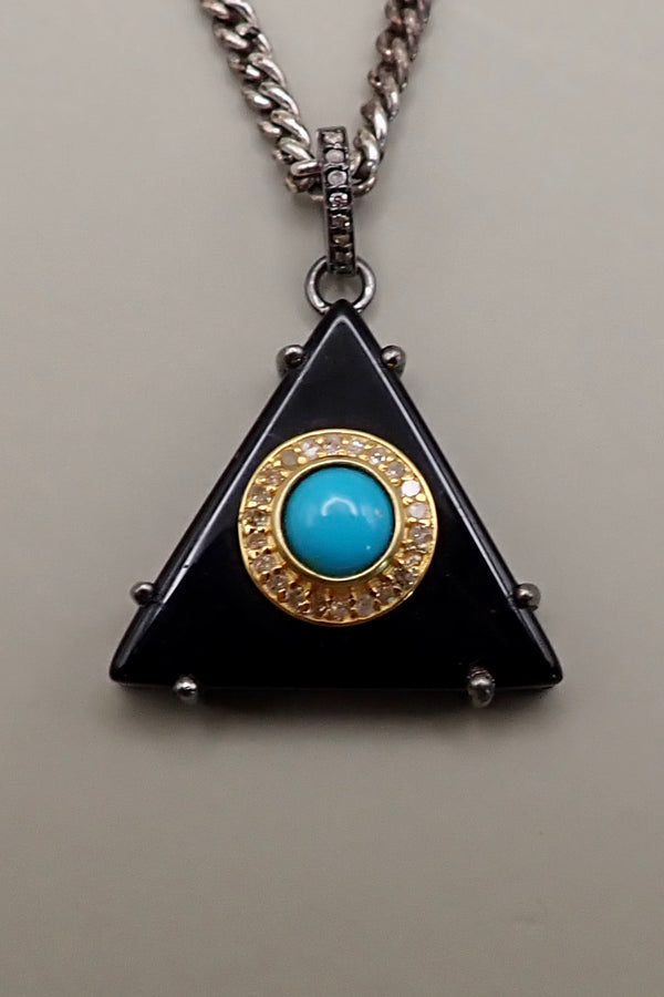 TURQUOISE TRIANGLE PENDANT