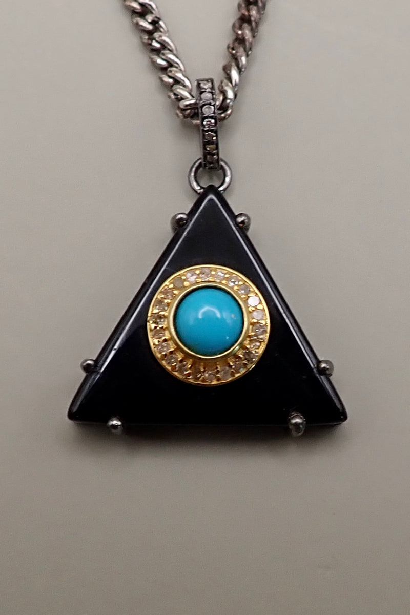 TURQUOISE TRIANGLE PENDANT