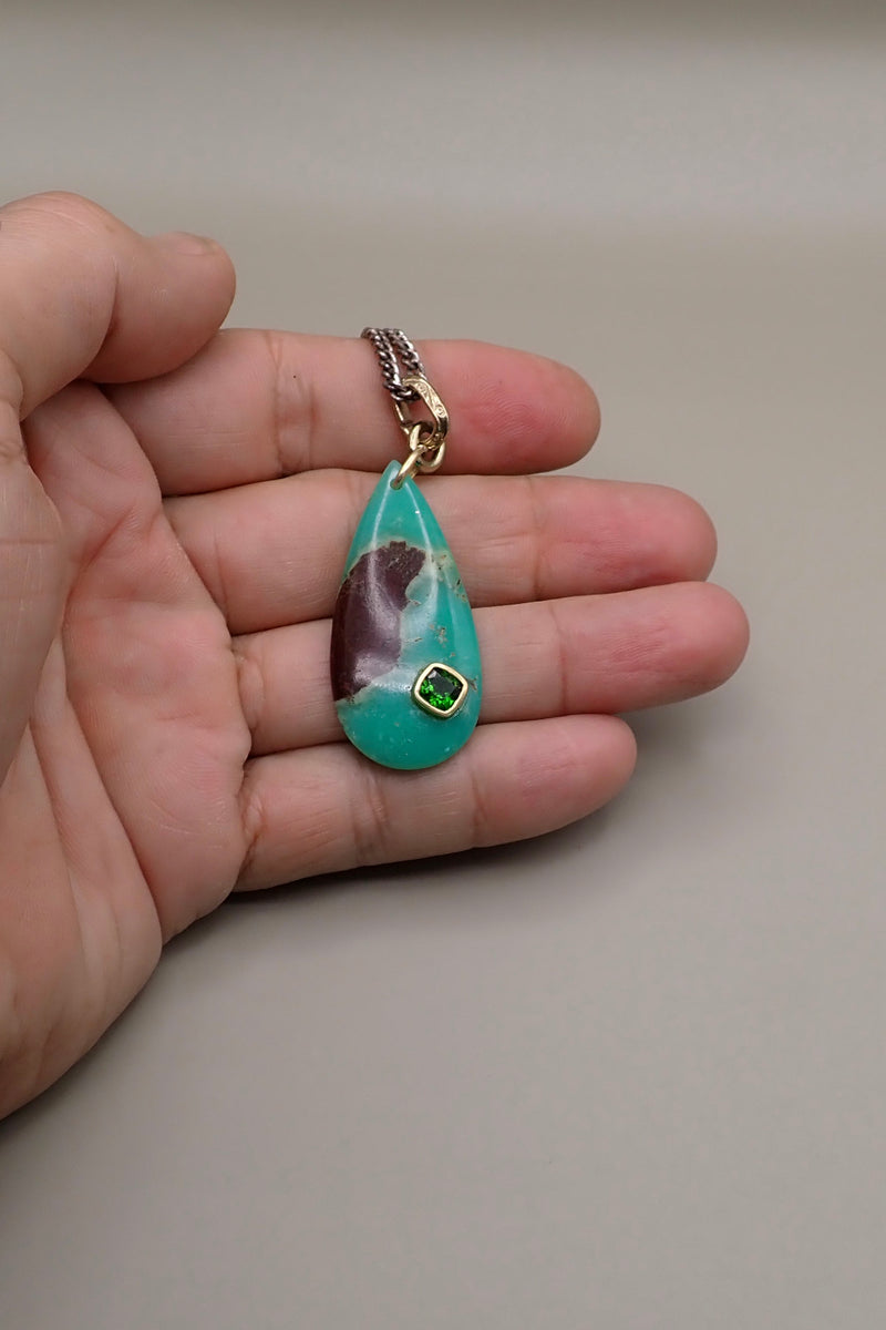 CRYSOPHASE EMERALD PENDANT
