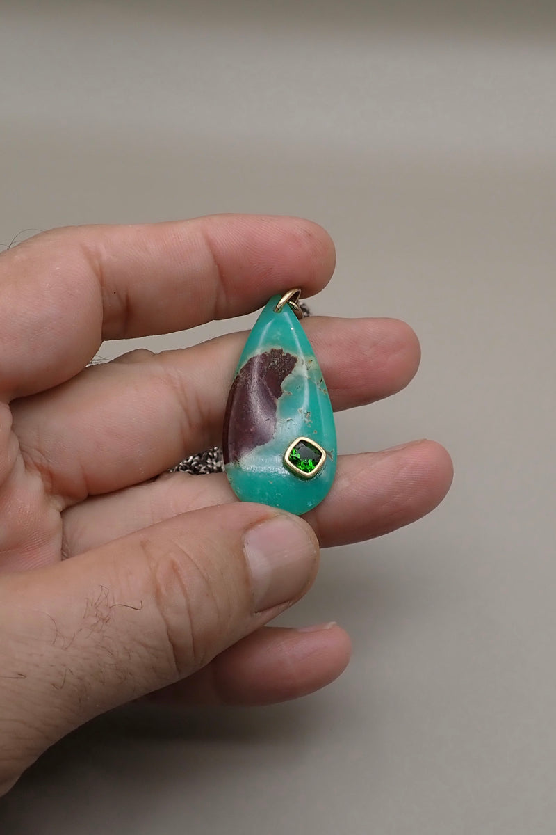 CRYSOPHASE EMERALD PENDANT