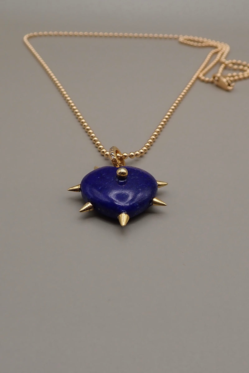 LAPIS LAZULI HEART PENDANT NECKLACE