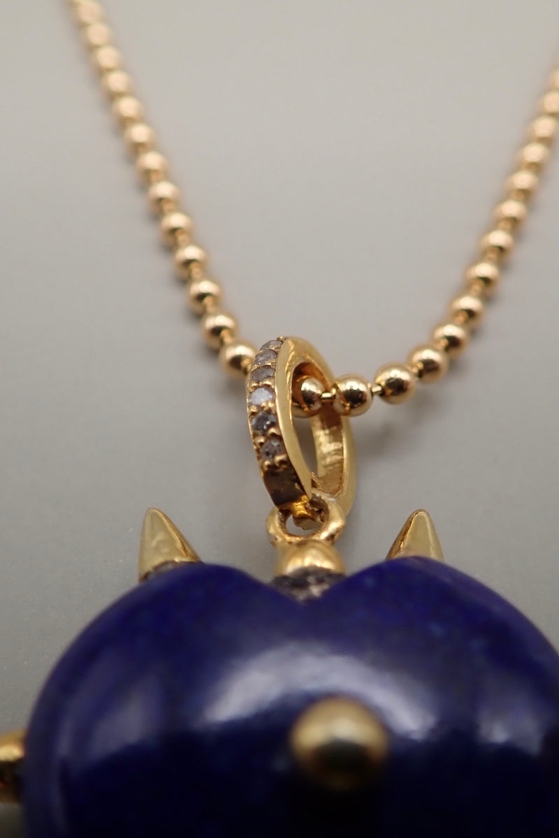 LAPIS LAZULI HEART PENDANT NECKLACE