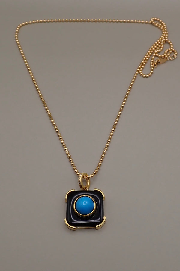 SQUARE TURQUOISE PENDANT