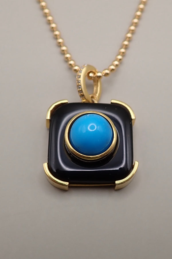 SQUARE TURQUOISE PENDANT
