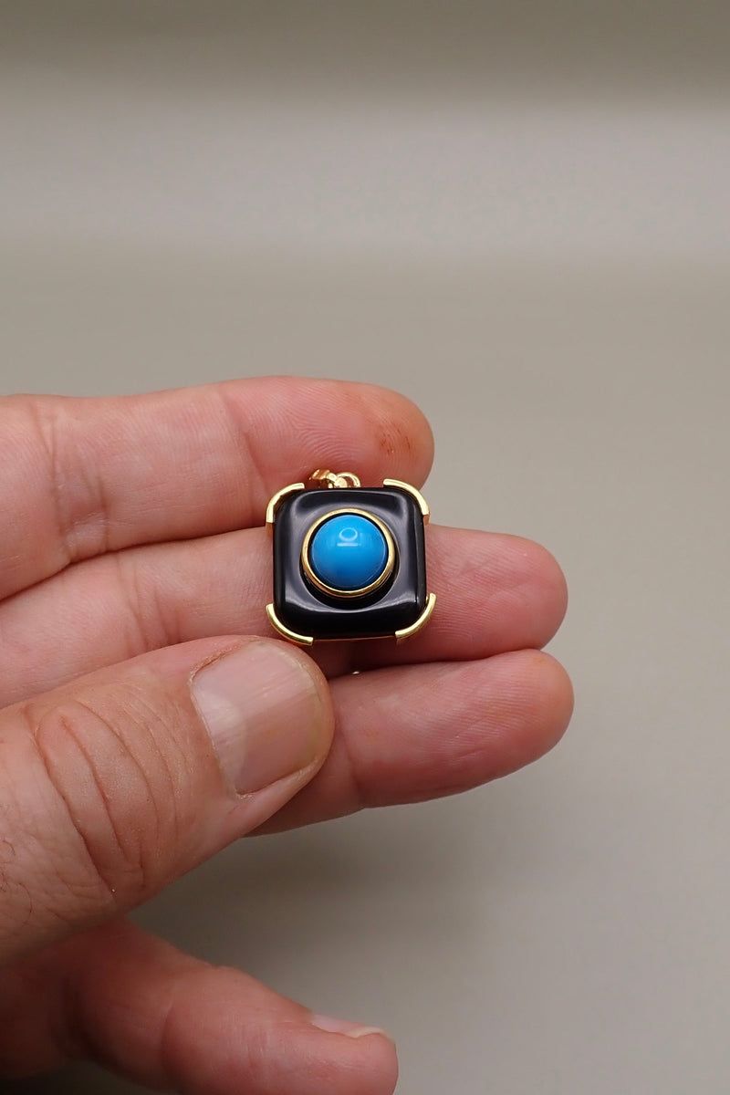 SQUARE TURQUOISE PENDANT