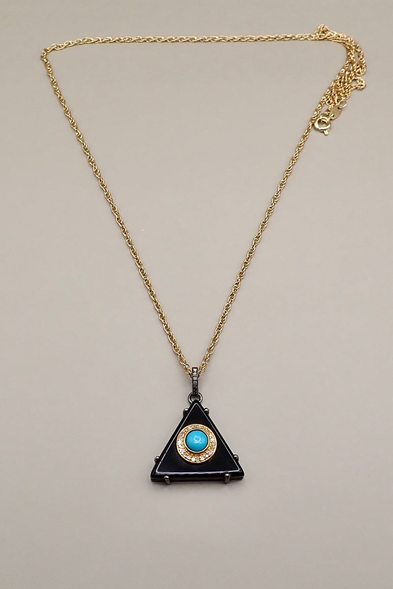 TURQUOISE TRIANGLE PENDANT II