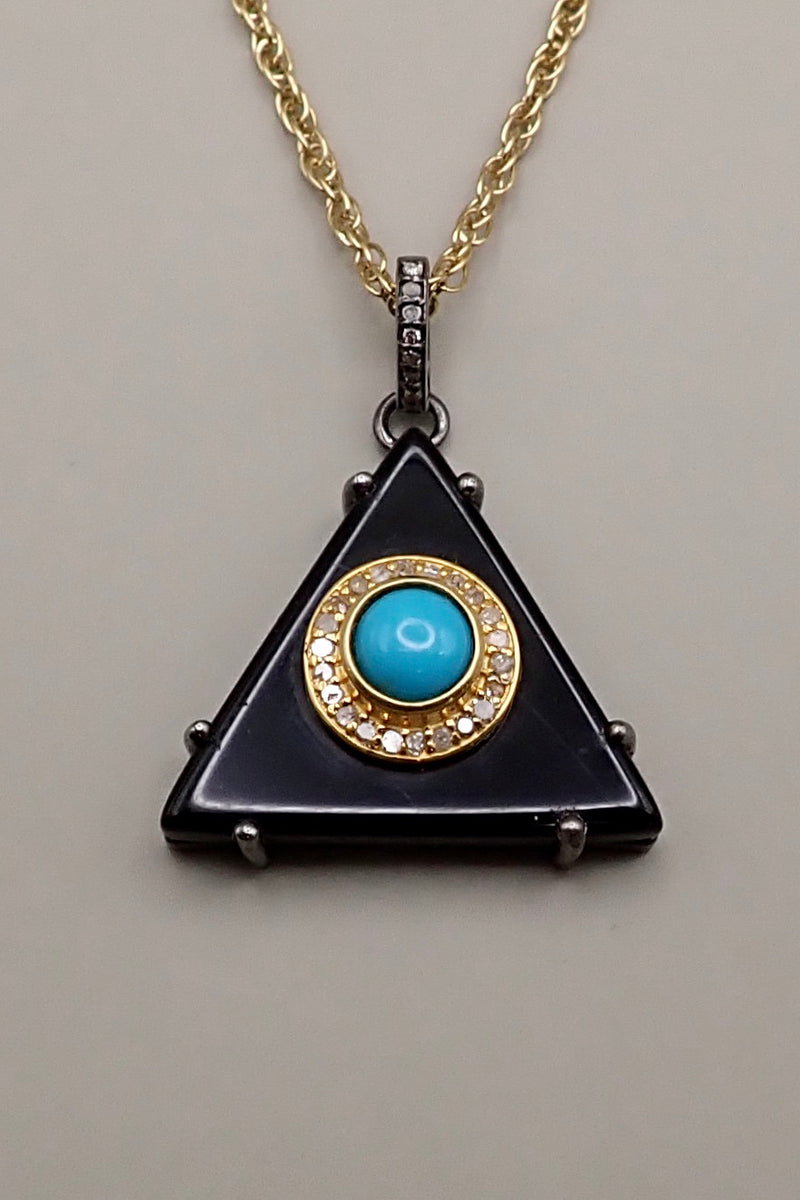 TURQUOISE TRIANGLE PENDANT II