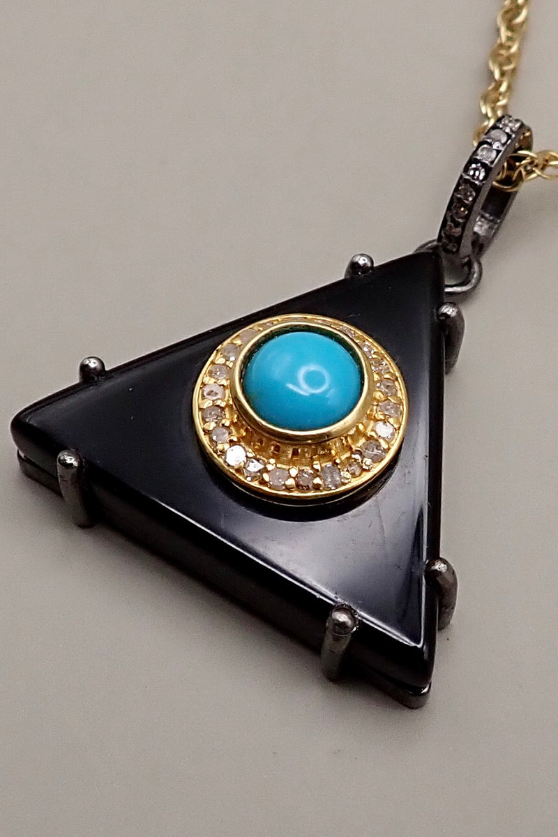 TURQUOISE TRIANGLE PENDANT II