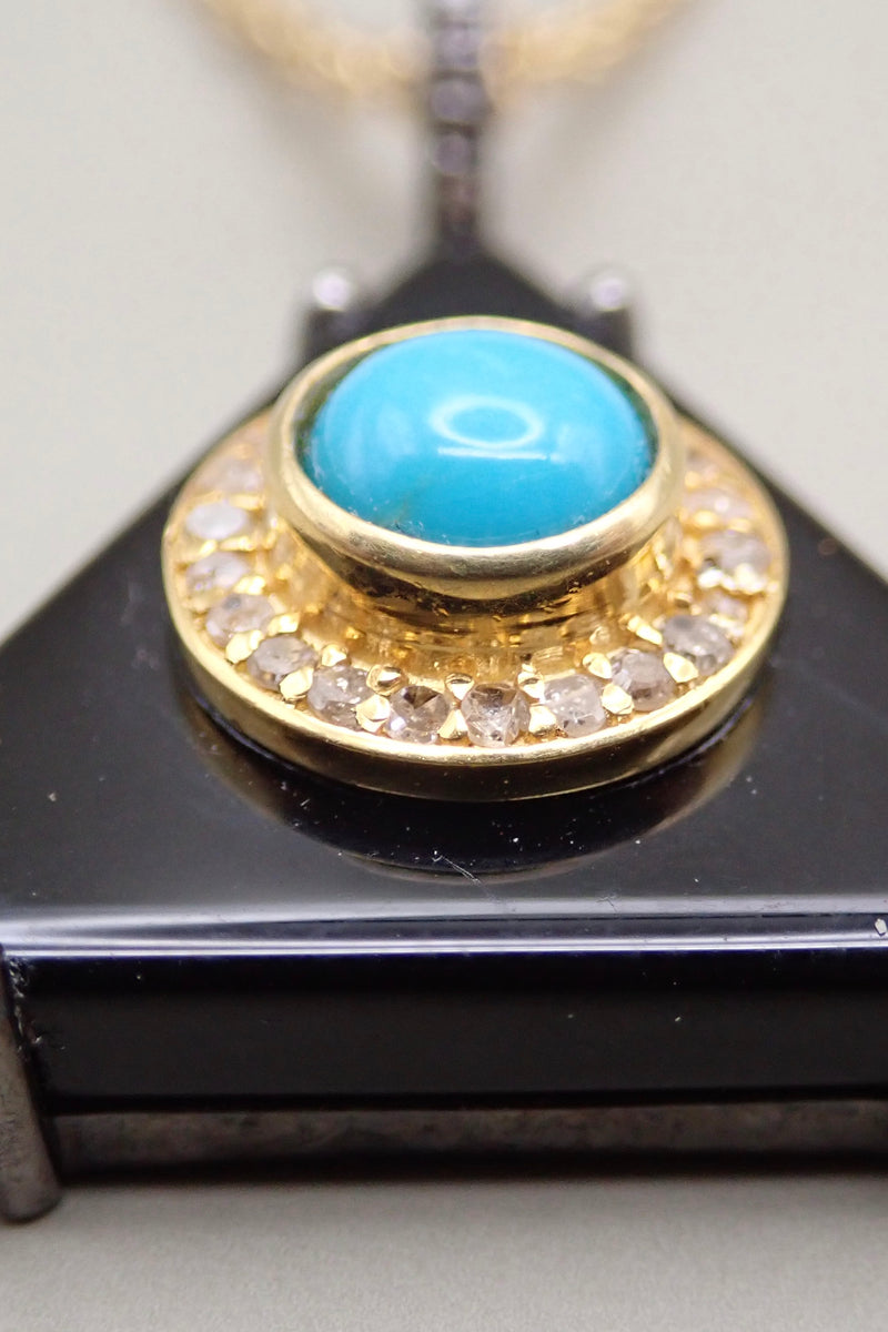 TURQUOISE TRIANGLE PENDANT II
