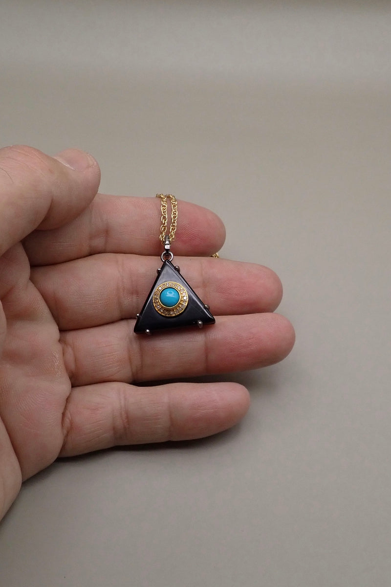 TURQUOISE TRIANGLE PENDANT II