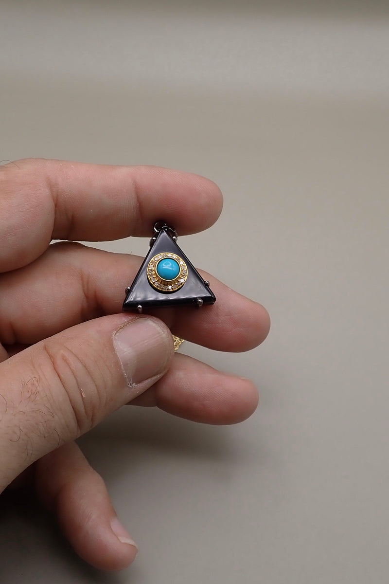 TURQUOISE TRIANGLE PENDANT II