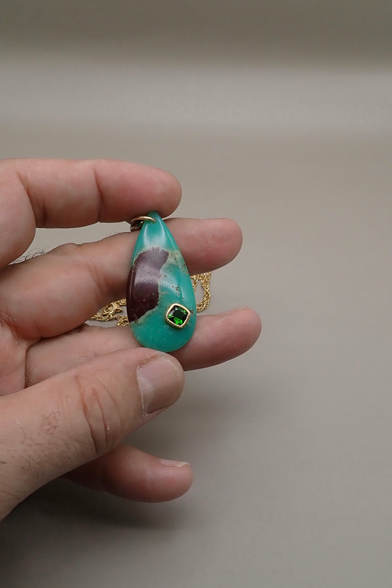 CRYSOPHASE EMERALD PENDANT I