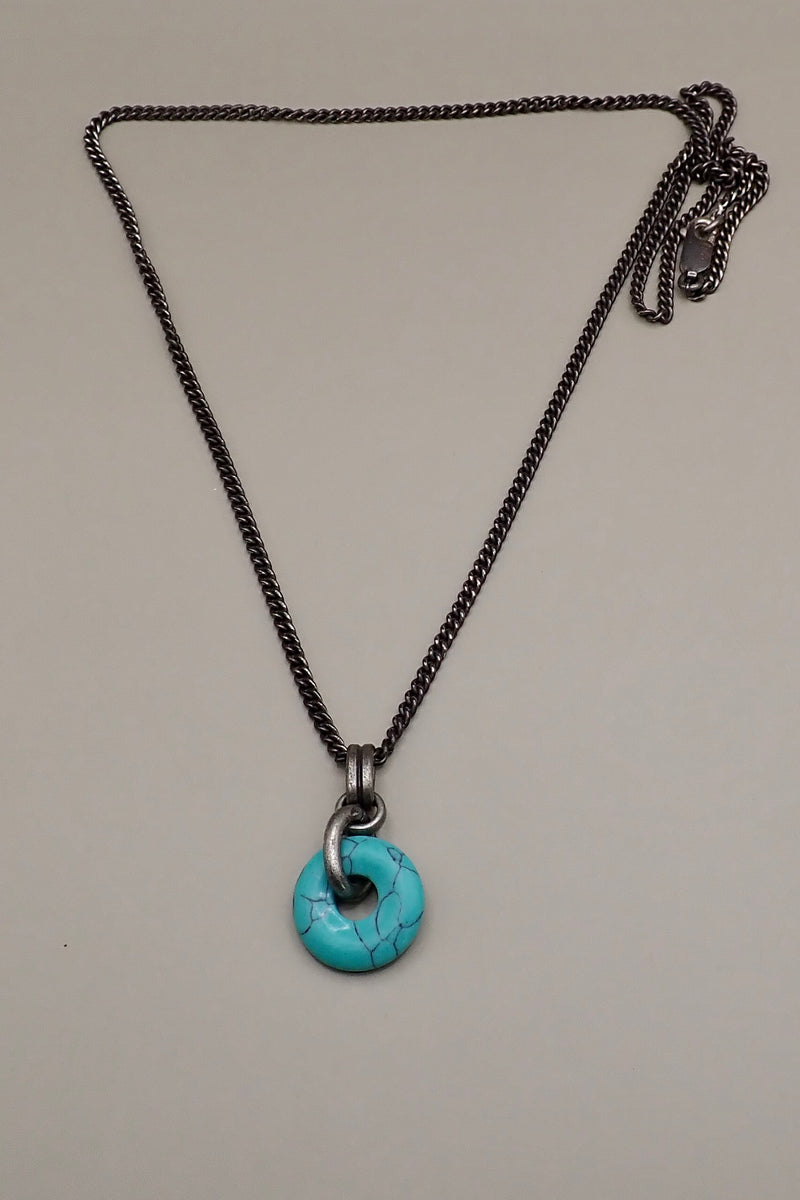 TURQUOISE DISC PENDANT