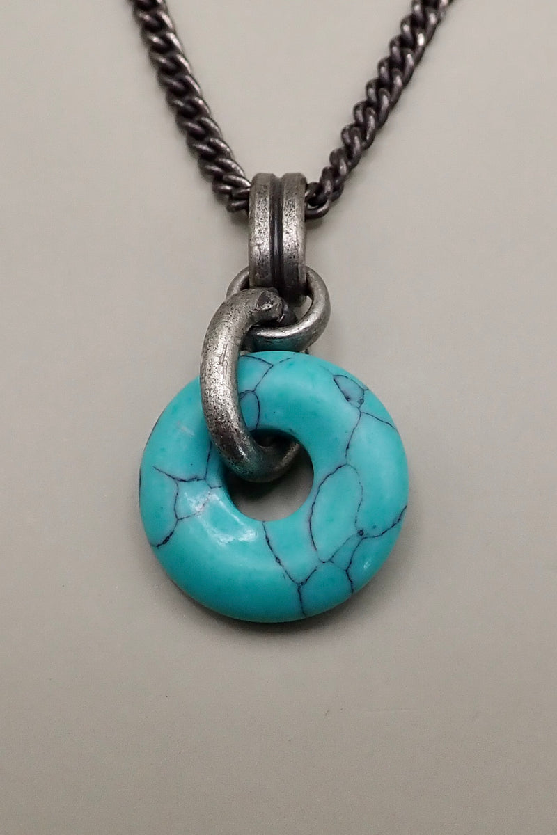 TURQUOISE DISC PENDANT