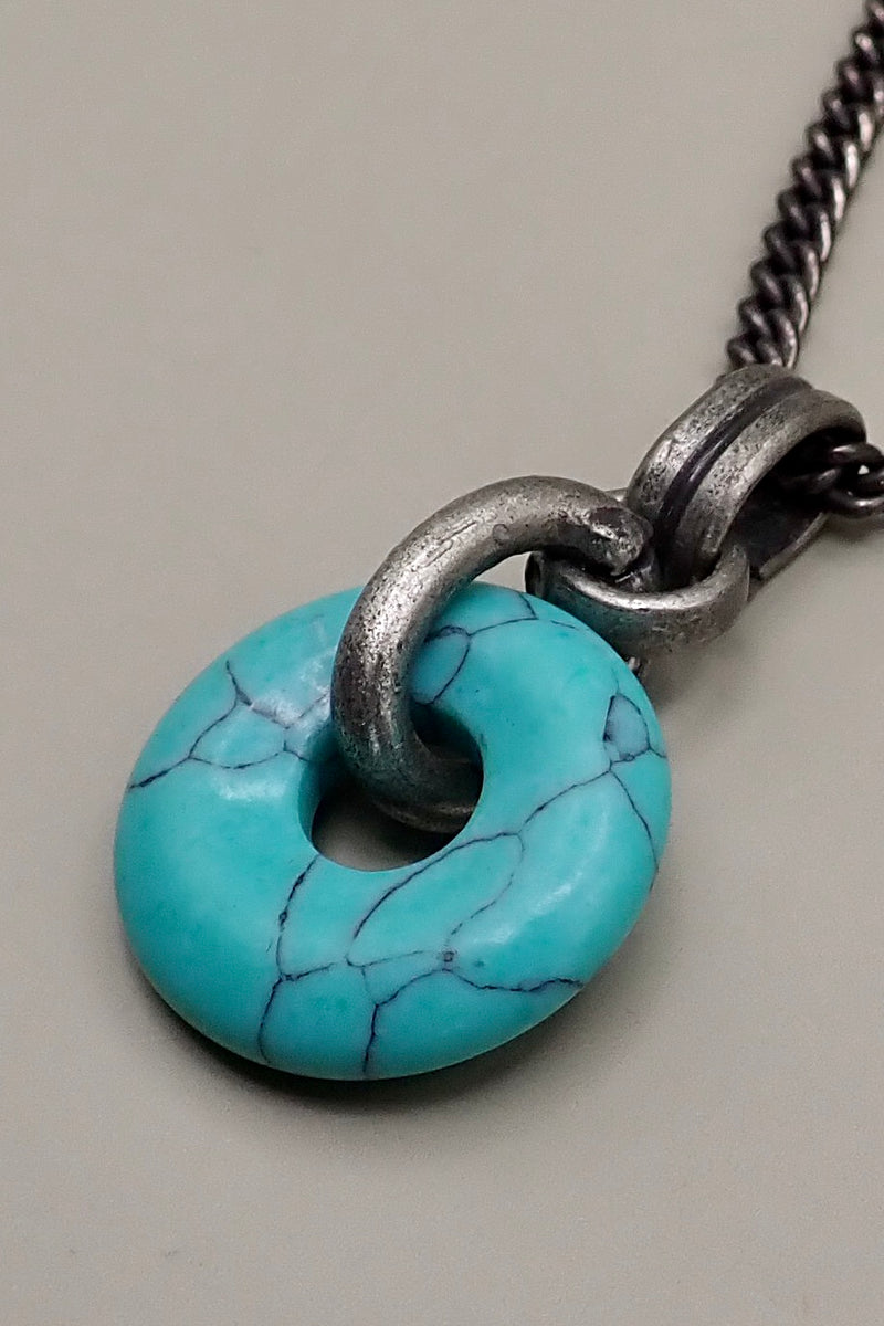TURQUOISE DISC PENDANT