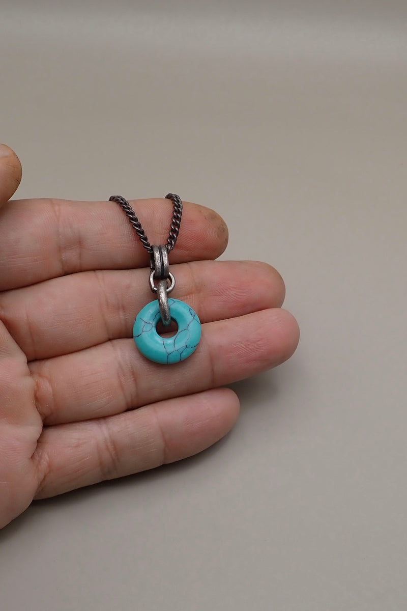 TURQUOISE DISC PENDANT