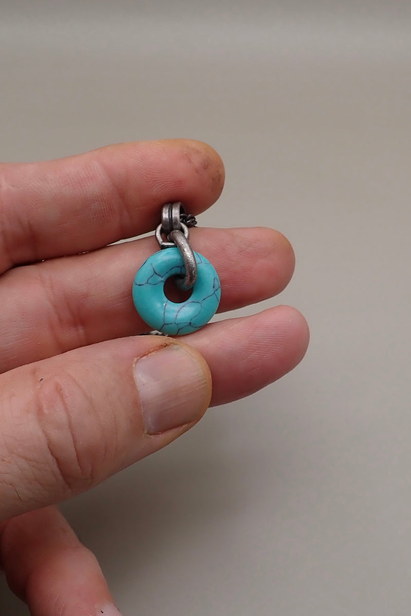 TURQUOISE DISC PENDANT