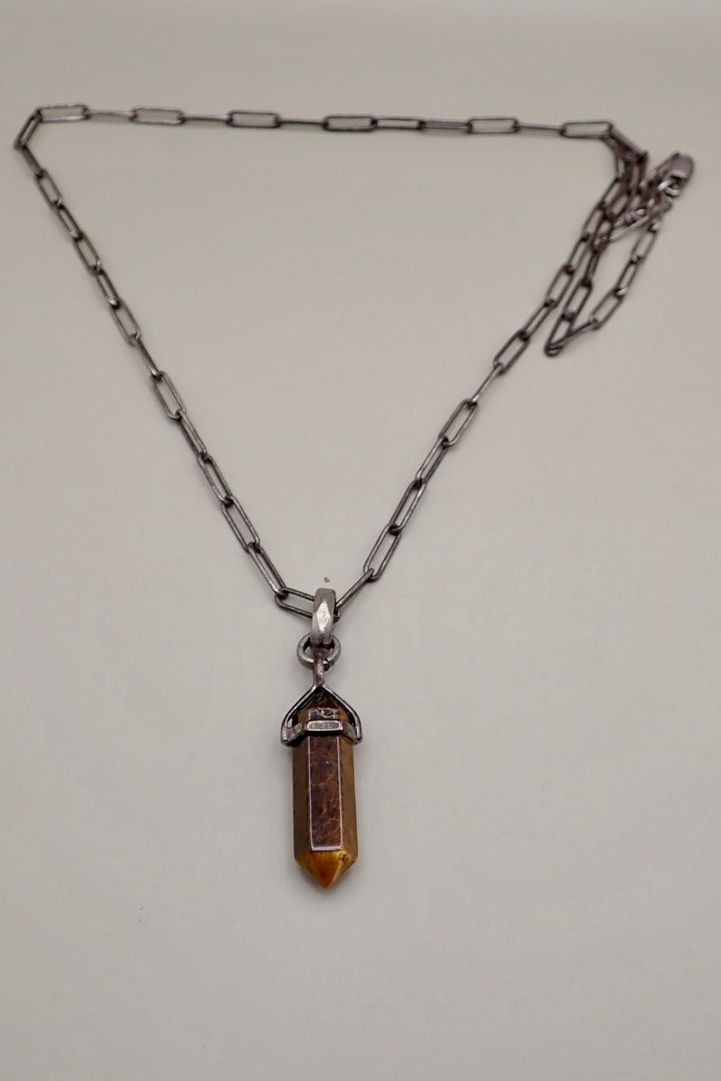 TIGER EYES PENDANT NECKLACE