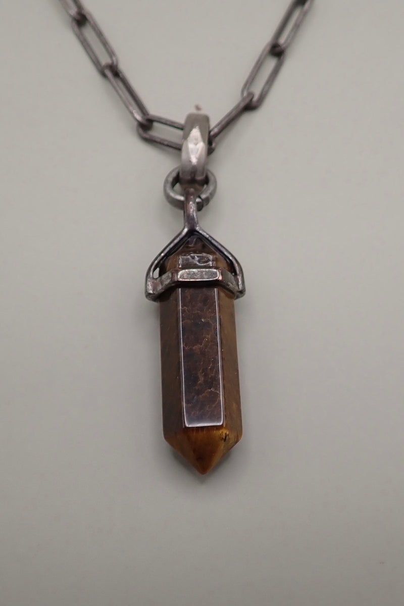 TIGER EYES PENDANT NECKLACE