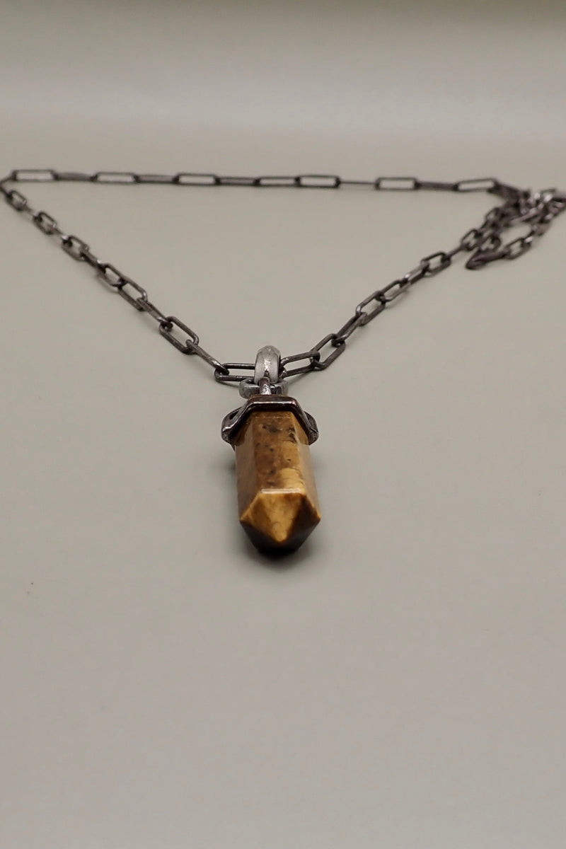 TIGER EYES PENDANT NECKLACE