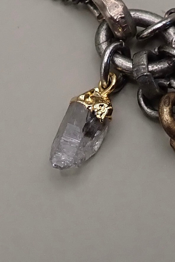 SMALL HORN & MEDALS NECKLACE