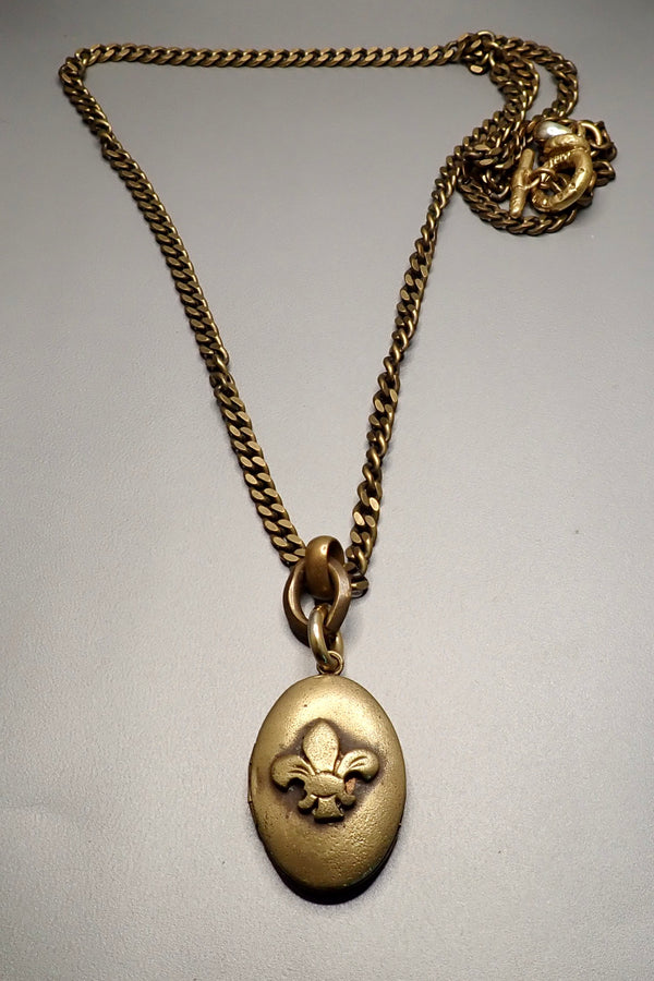 FLEUR DE LIS PENDANT NECKLACE - one made